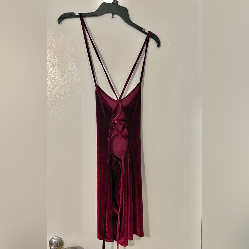 SOLD off Poshmark - Red velvet strappy dress